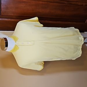 MICHAEL KORS POLO SHIRT YELLOW L LARGE MK SHORT SLEEVE